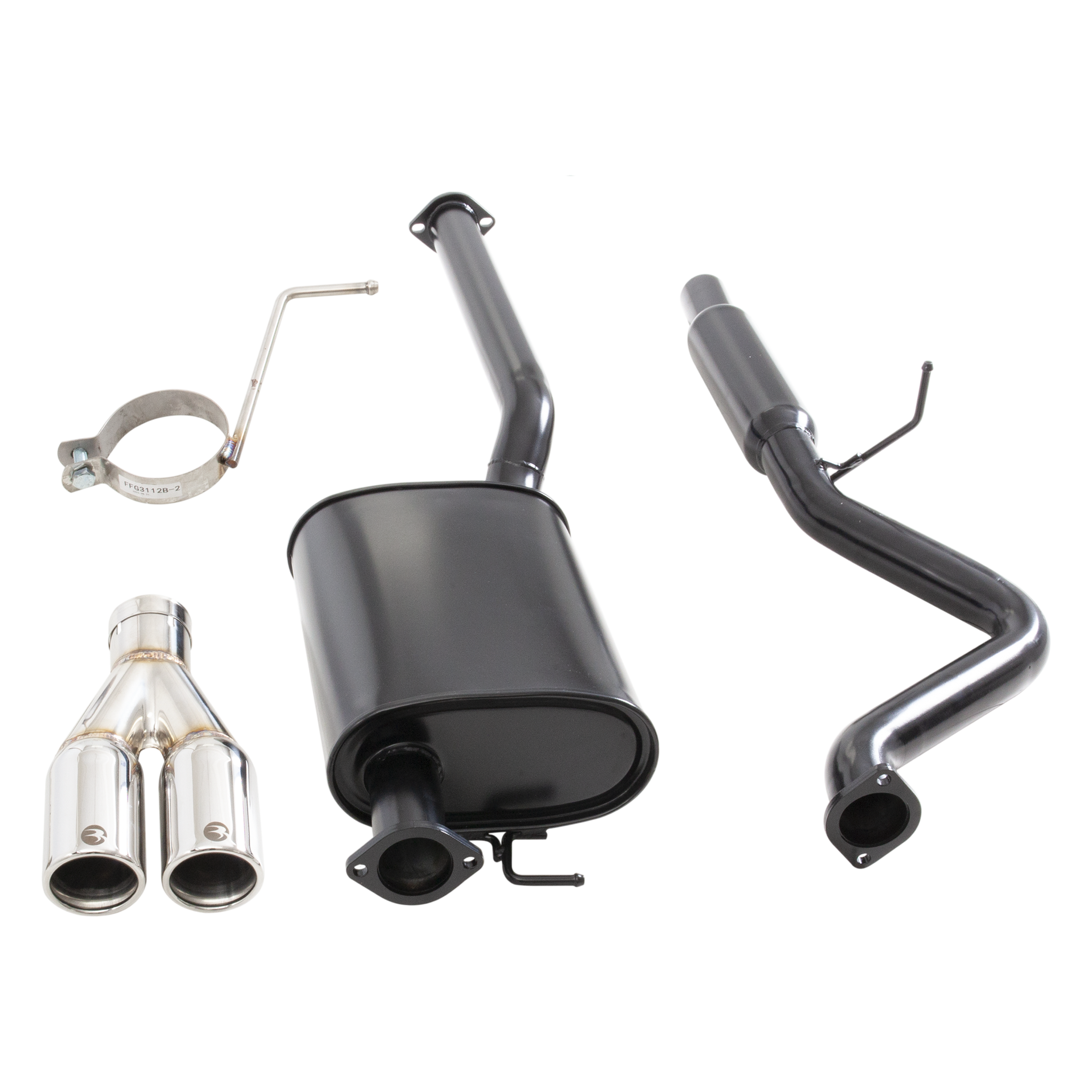 Ford Falcon BA BF FG XR6 ute 2.5" cat back  with Muffler centre, Hotdog rear.