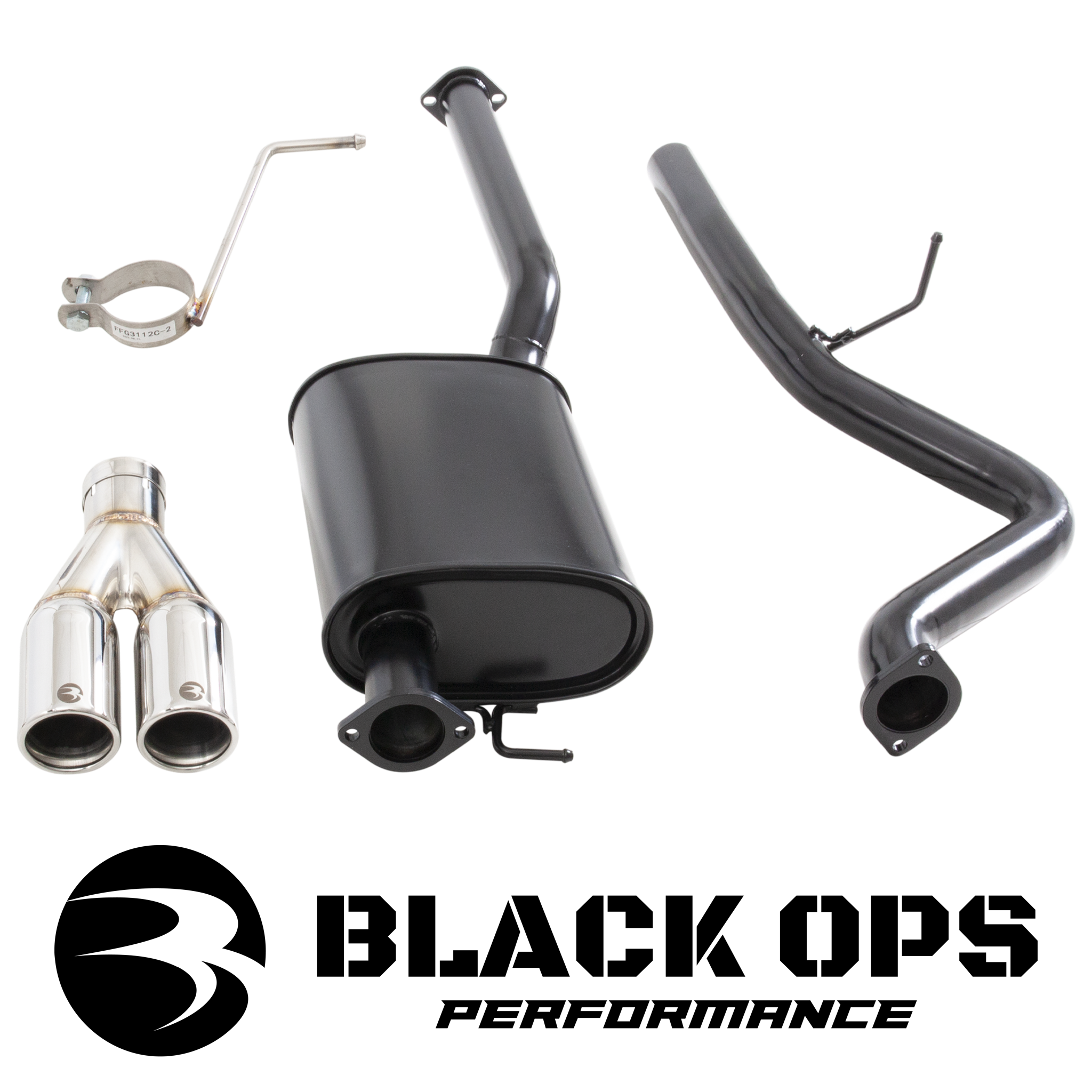 Ford Falcon BA BF FG XR6 ute 2.5" cat back  with Muffler centre, tailpipe only rear.