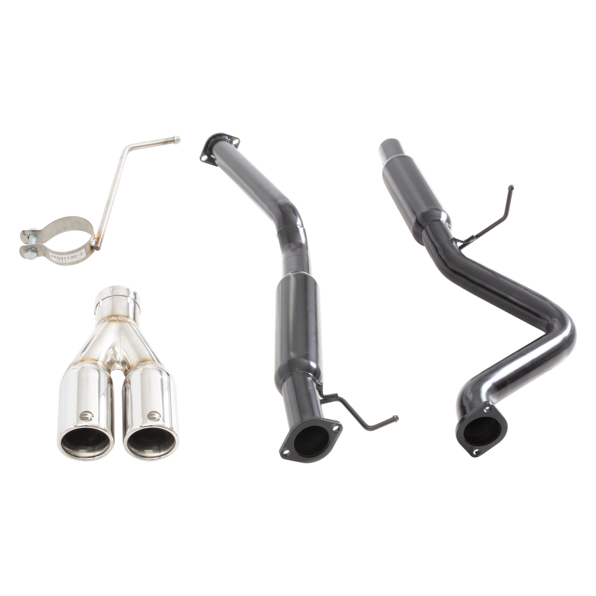 Ford Falcon BA BF FG XR6 ute 2.5" cat back  with Hotdog centre, Hotdog rear.