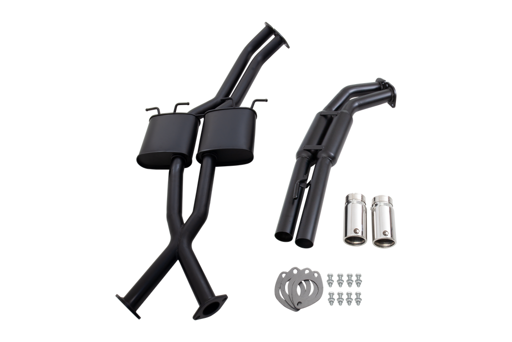 Holden Statesman WH WK WL Twin 2.5" Mild Steel Cat Back Exhaust with Hotdog rear