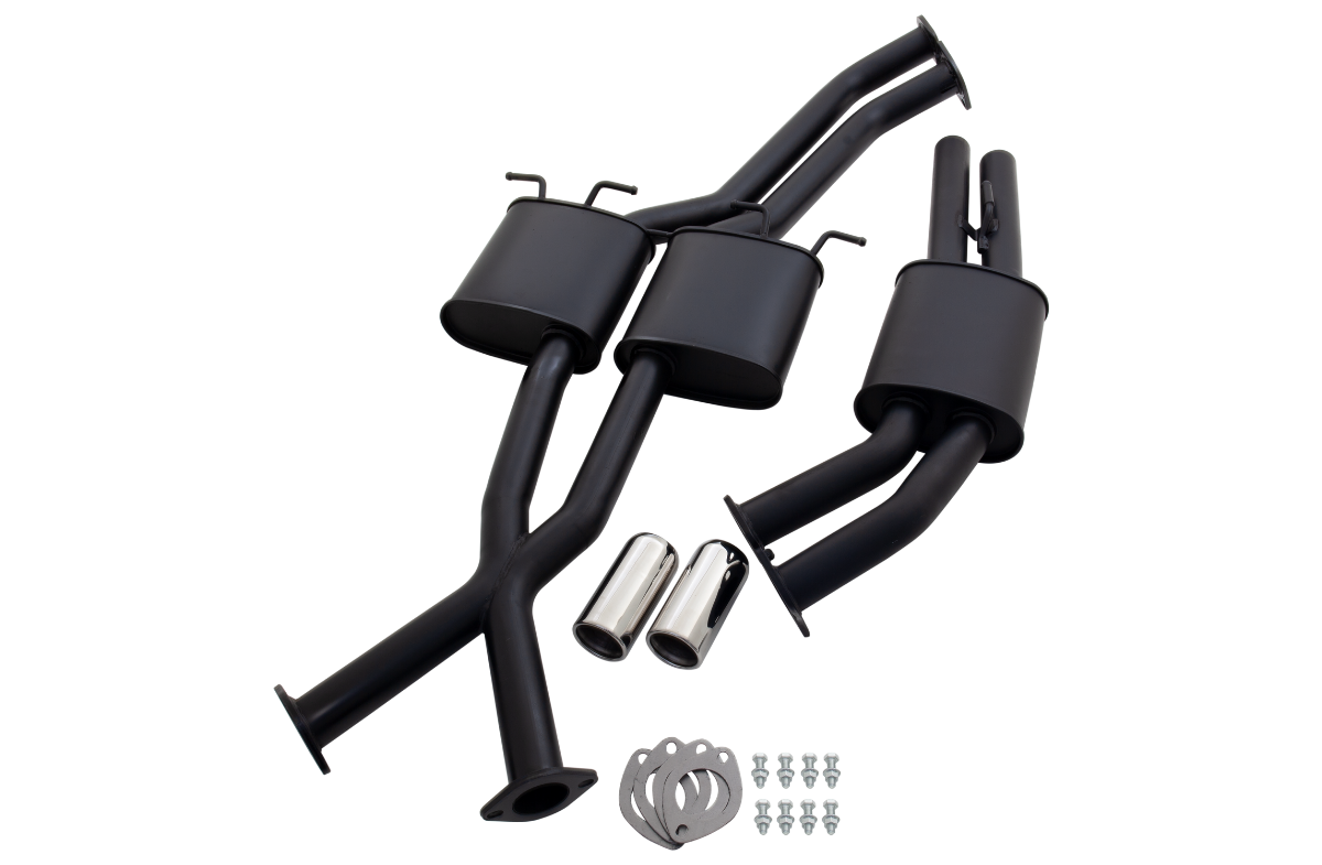Holden Statesman WH WK WL Twin 2.5" Mild Steel Cat Back Exhaust with muffler rear